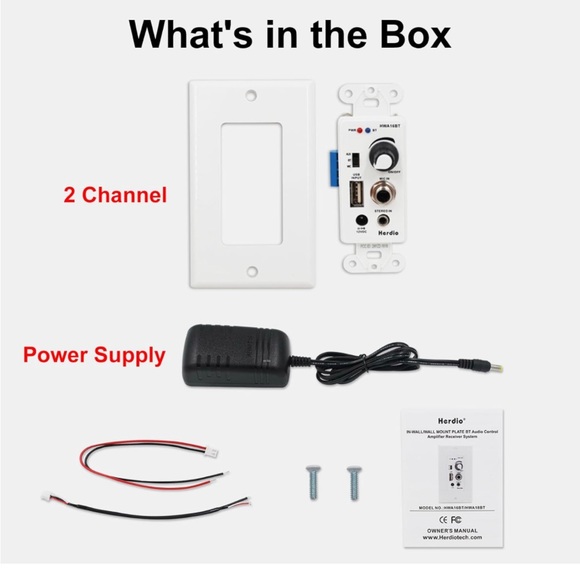 Herdio in Wall Audio Control Amplifier Receiver Sound Systems Home Theater - Picture 4 of 8